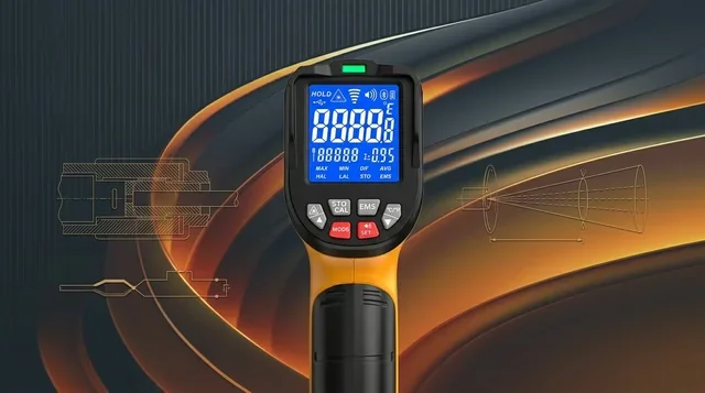 NOVATEMP professional infrared thermometer in studio setting